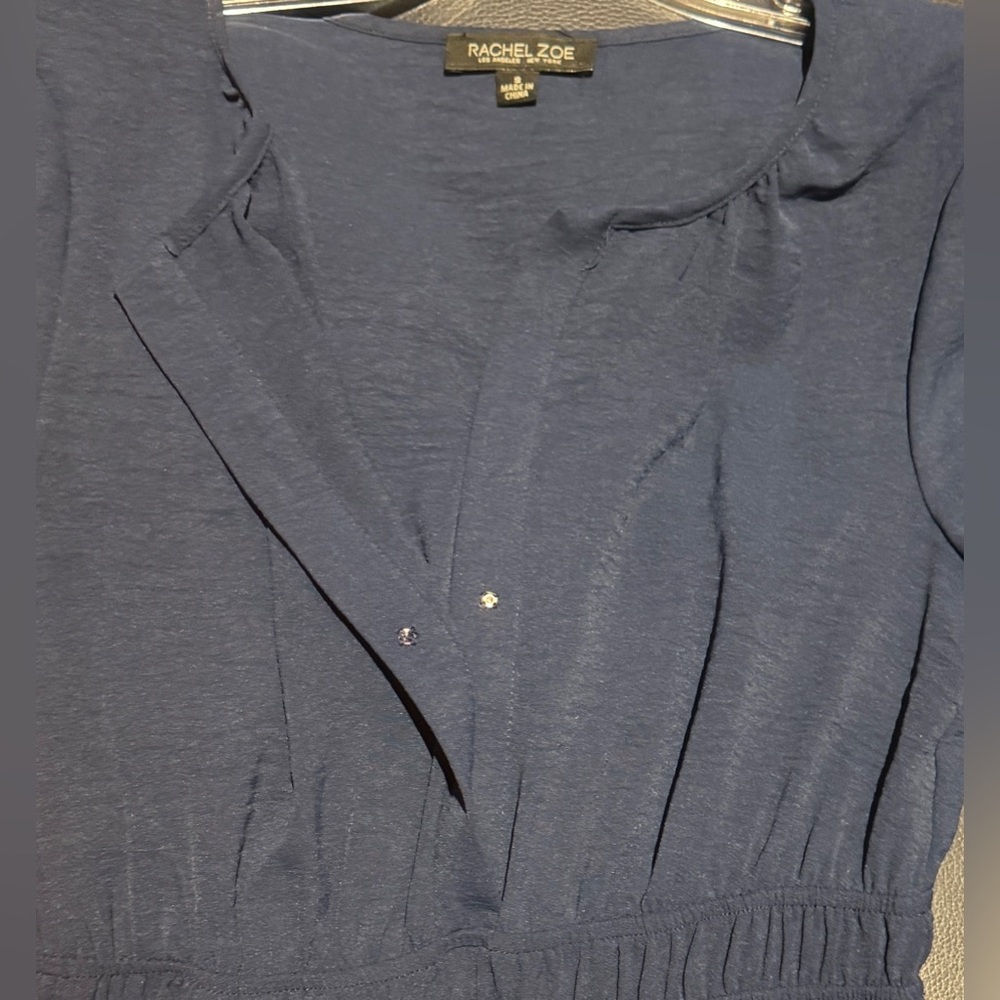 Rachel Zoe Classic Navy Blue Midi Dress | S - Picture 5 of 7